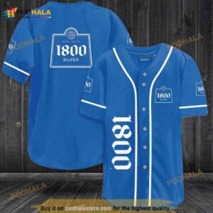 1800 Tequila Silver All Over Print Unisex 3D Baseball Jersey