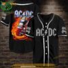 Acdc Electric Guitar 3D Baseball Jersey Shirt