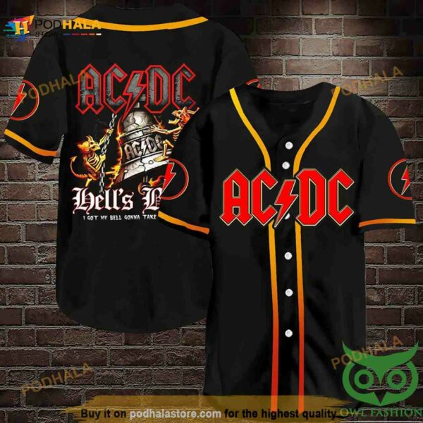 Acdc Got My Bell Rock Band 3D Baseball Jersey Shirt