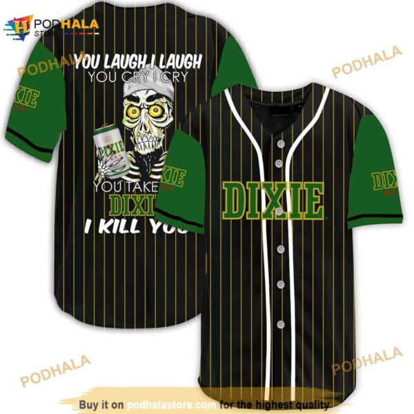 Achmed Laugh Cry Take My Dixie Beer I Kill You 3D Baseball Jersey