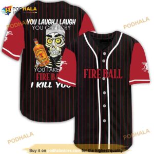 Achmed Laugh Cry Take My Fireball Whiskey I Kill You 3D Baseball Jersey