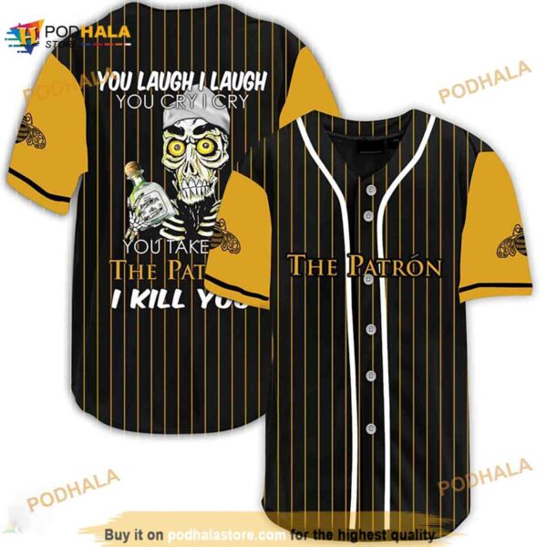 Achmed Laugh Cry Take My Patron Tequila I Kill You 3D Baseball Jersey