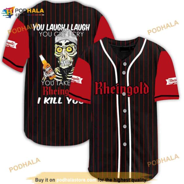 Achmed Laugh Cry Take My Rheingold Beer I Kill You 3D Baseball Jersey