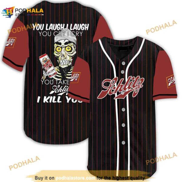 Achmed Laugh Cry Take My Schlitz Beer I Kill You 3D Baseball Jersey