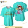 Alice In Wonderland All Over Print 3D Baseball Jersey – Turquoise