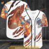 Amazing Lizardon 3D Baseball Jersey