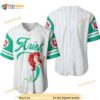 Ariel Princess The Little Mermaid Pinstripe 3D Baseball Jersey