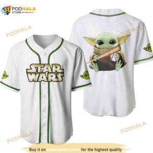 Baby Yoda Star Wars All Over Print Unisex 3D Baseball Jersey