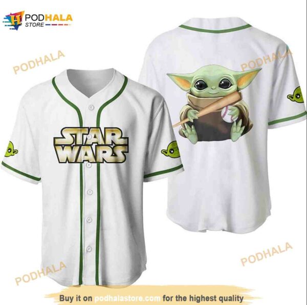 Baby Yoda Star Wars All Over Print Unisex 3D Baseball Jersey