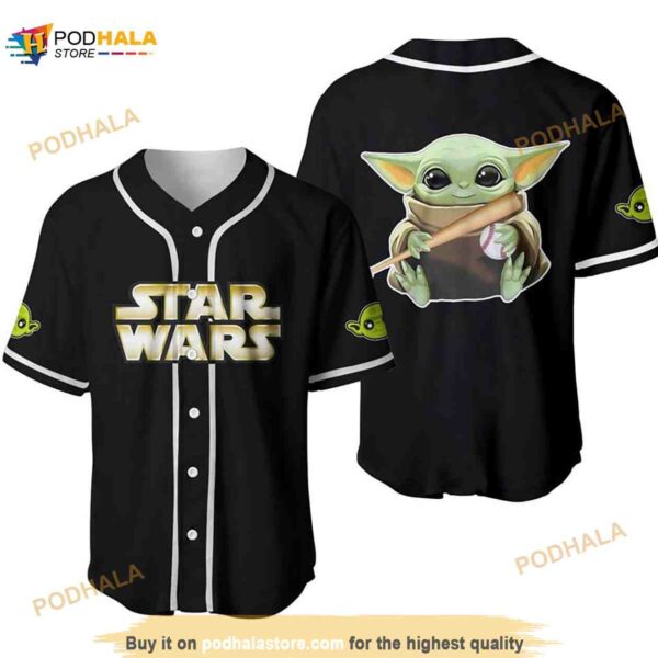 Baby Yoda Star Wars All Over Print Unisex 3D Baseball Jersey Uma