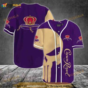 Beige Skull Crown Royal 3D Baseball Jersey