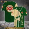 Beige Skull Dos Equis 3D Baseball Jersey