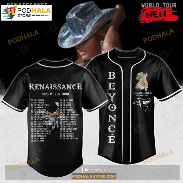 Beyonce Renaissance Word Tour Black Design Jersey