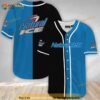 Black And Blue Split Natural Ice 3D Baseball Jersey