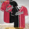 Black And Maroon Split Narragansett Beer 3D Baseball Jersey