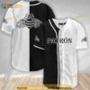 Black And White Split Patron Tequila 3D Baseball Jersey