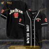 Black Jim Beam Bourbon Whiskey 3D Baseball Jersey