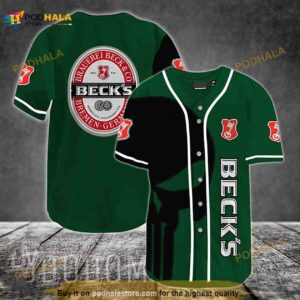 Black Skull Beck’s 3D Baseball Jersey