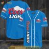 Blue Coors Light Beer 3D Baseball Jersey