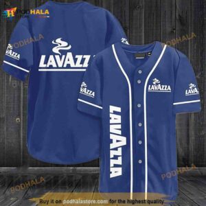 Blue Lavazza Coffee 3D Baseball Jersey