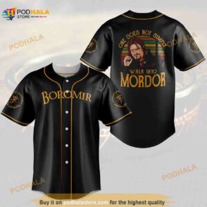 Boromir One Does Not Simply Walk Into Mordor Meme Unisex 3D Baseball Jersey