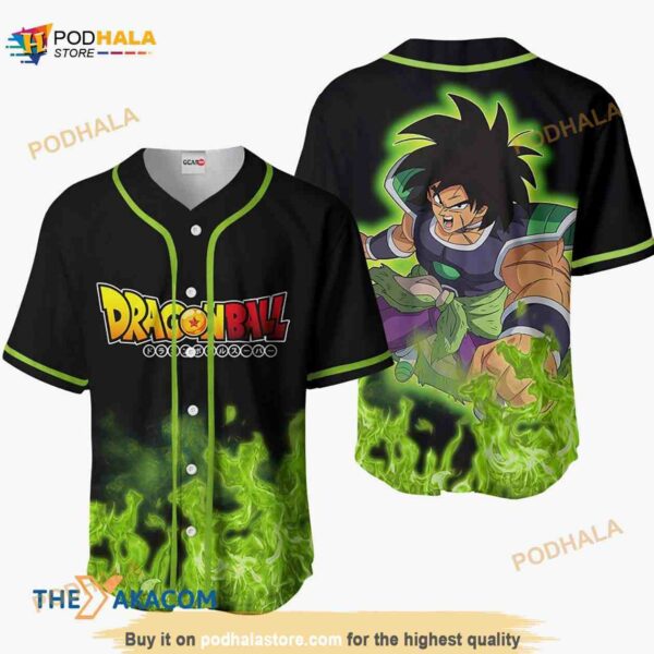 Broly Dragon Ball Anime Gift Christmas For Fan 3D Baseball Jersey Shirt