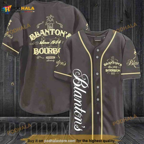 Brown Blanton’s Whiskey 3D Baseball Jersey