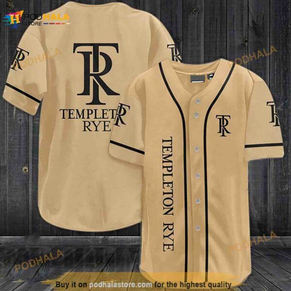 Brown Templeton Rye 3D Baseball Jersey