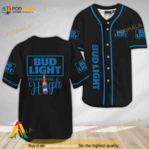 Bud Light Make Me High 3D Baseball Jersey