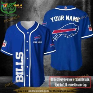 Buffalo Bills Personalized 3D Baseball Jersey Shirt