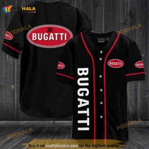 Bugatti Logo 3D Baseball Jersey