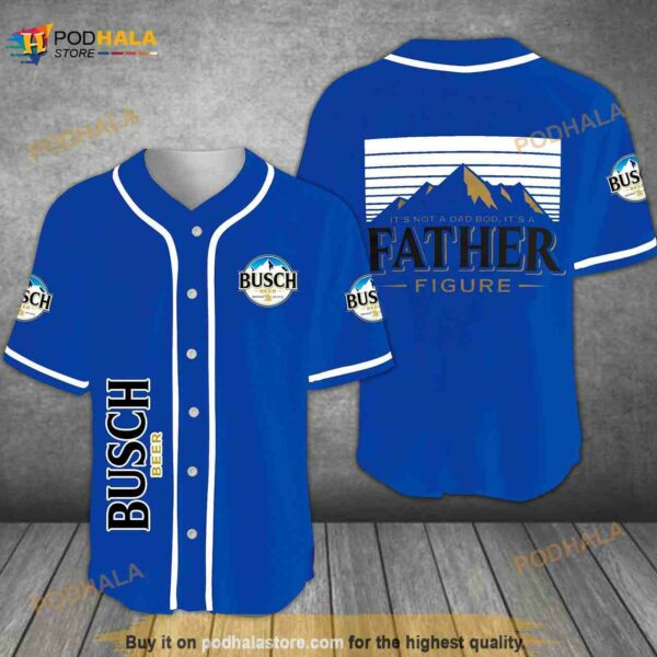 Busch Beer Father Figure All Over Print Unisex 3D Baseball Jersey