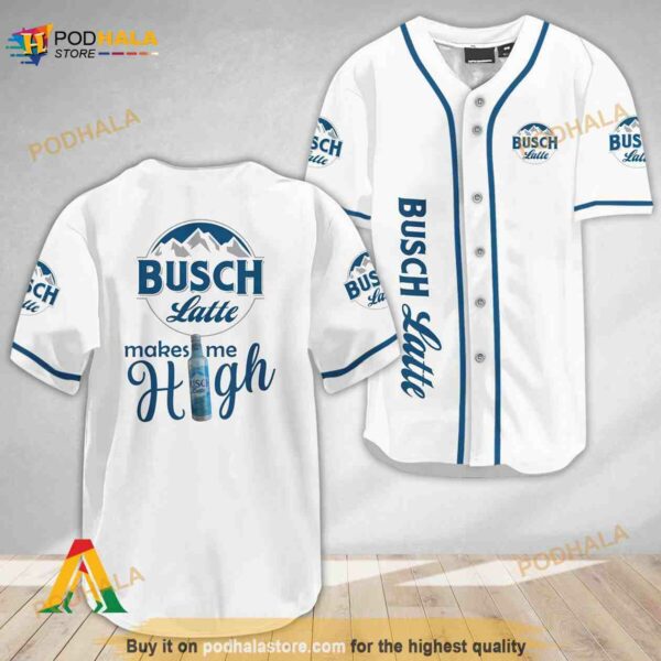 Busch Latte Make Me High 3D Baseball Jersey