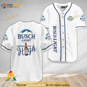 Busch Light Make Me High 3D Baseball Jersey