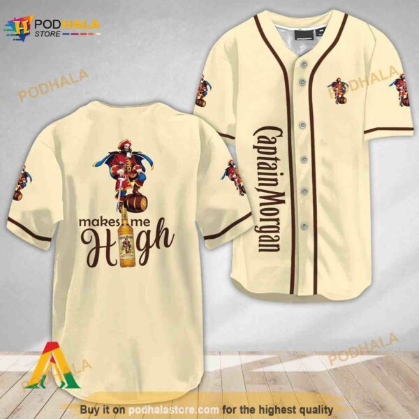 Captain Morgan Make Me High 3D Baseball Jersey