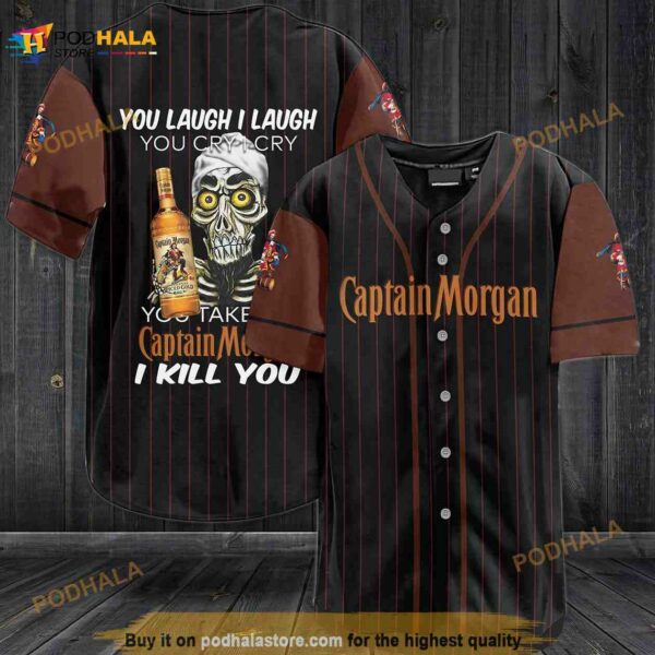 Captain Morgan You Laugh I Laugh You Cry I Cry 3D Baseball Jersey