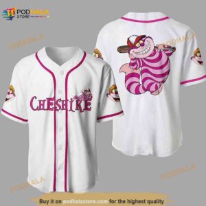 Cheshire Cat Alice In Wonderland Disney Cartoon Unisex 3D Baseball Jersey