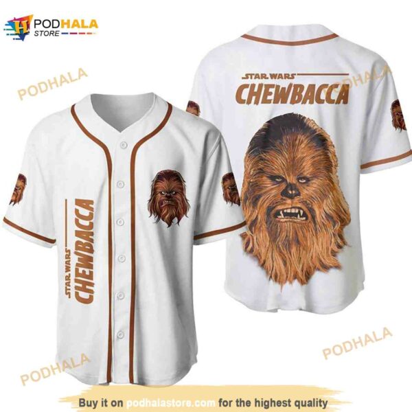 Chewbacca Star Wars All Over Print 3D Unisex 3D Baseball Jersey