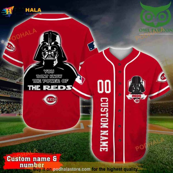 Cincinnati Reds 3D Baseball Jersey Darth Vader Star Wars Personalized Name Number