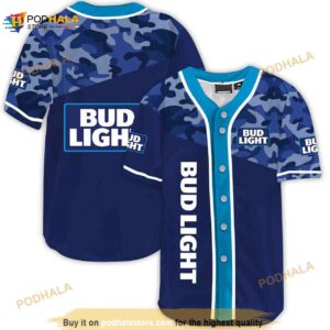 Classic Camouflage Bud Light 3D Baseball Jersey