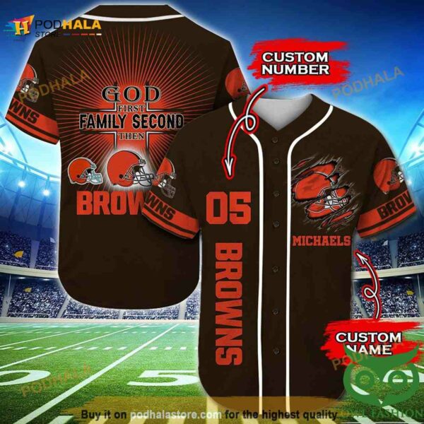 Cleveland Browns 3D Baseball Jersey Personalized Gift