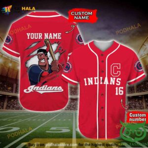 Cleveland Indians 3D Baseball Jersey Personalized Gift