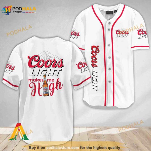 Coors Light Make Me High 3D Baseball Jersey