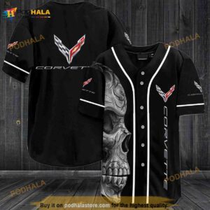 Corvette Skull 3D Baseball Jersey