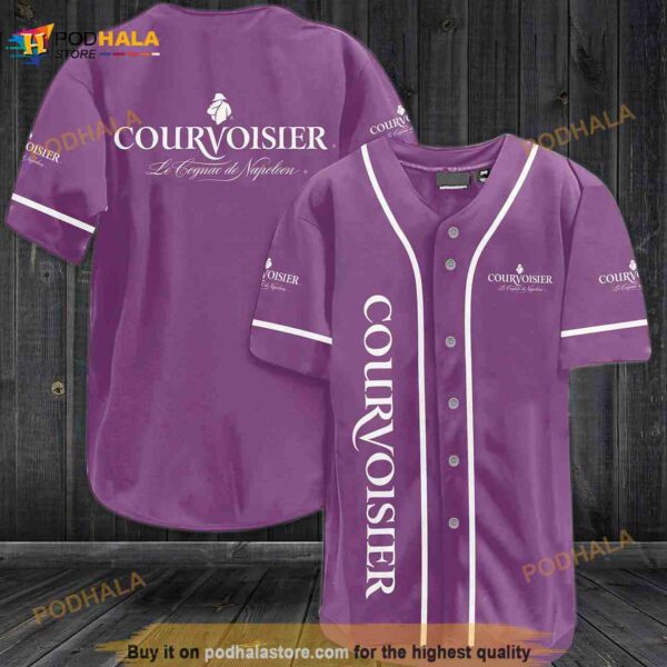 Courvoisier Cognac All Over Print Unisex 3D Baseball Jersey