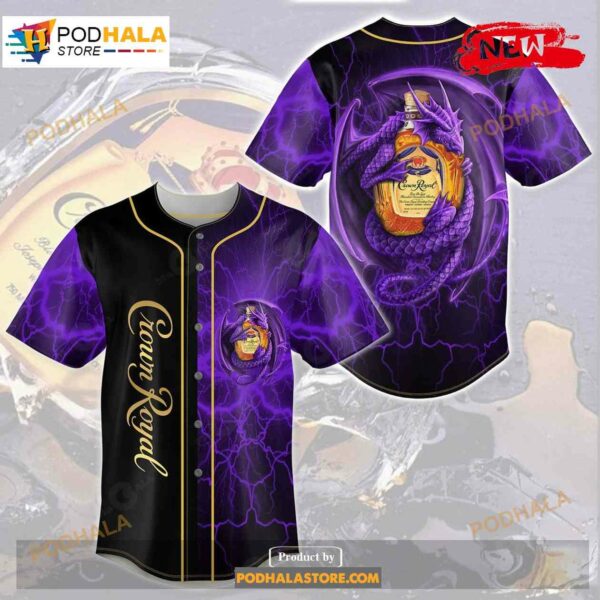 Crown Royal Dragon Thunder All Over Print 3d Unisex Baseball Jersey