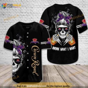 Crown Royal Drink What I Want Skull All Over Print 3D Unisex 3D Baseball Jersey