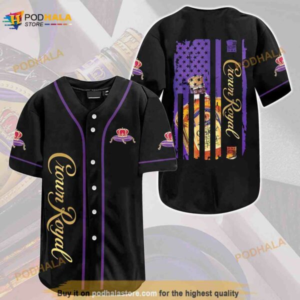 Crown Royal Usa Flag All Over Print Unisex 3D Baseball Jersey