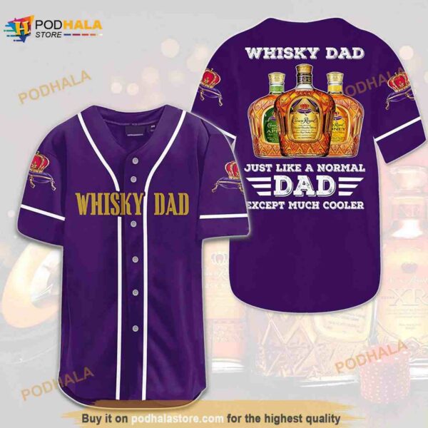 Crown Royal Whisky Dad All Over Print 3D Unisex 3D Baseball Jersey