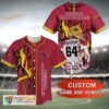 Custom Name Arizona Cardinals NFL 3D Baseball Jersey Shirt